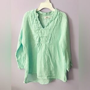 Vineyard Vines Light Green Blouse Women’s Small